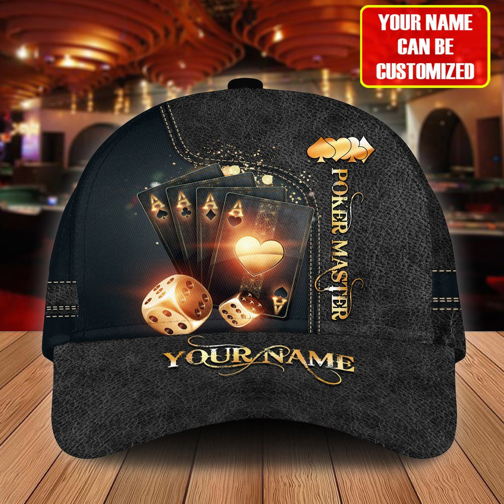 Frenzidea Personalized Name Poker Master Classic Cap