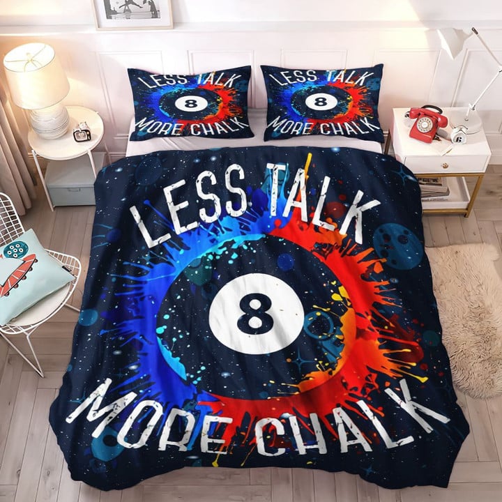 frenzidea Billiards Less Talk More Chalk Bedding Set