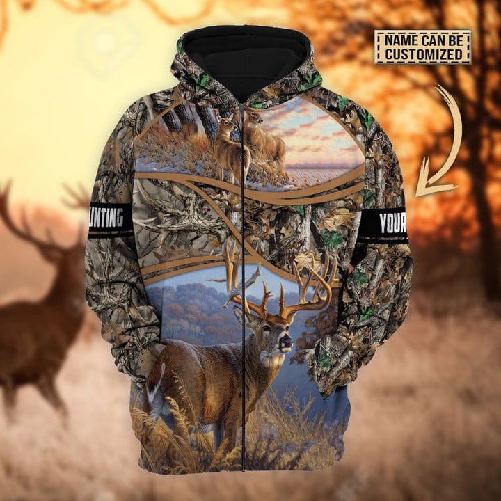 Frenzidea Personalized The Premium Deer Hunting Hoodie & Zip Hoodie Multicolor