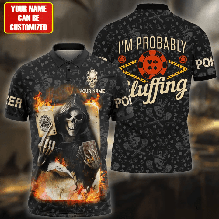 Frenzidea Custom name Poker Bluffing Polo Shirts