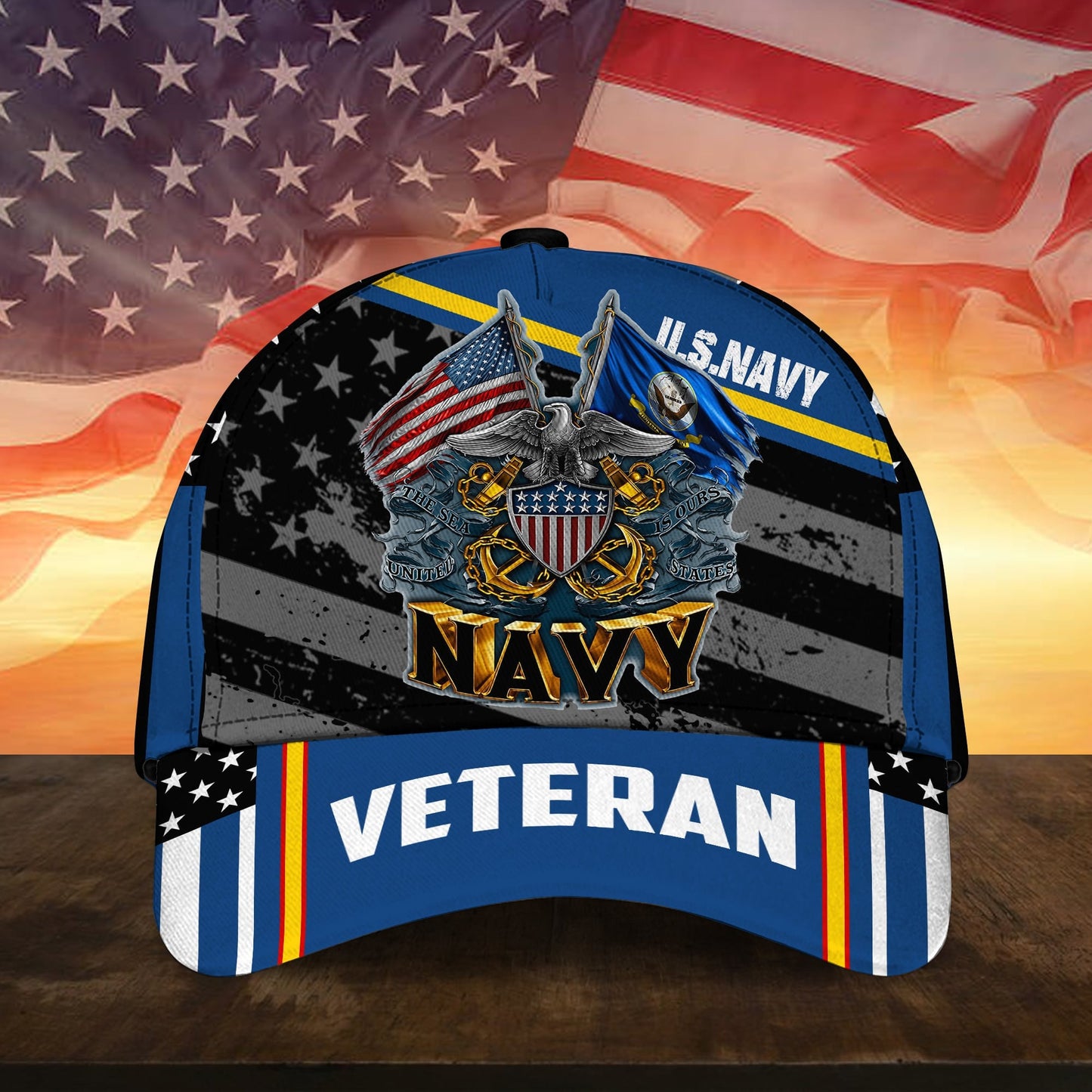 BlueJose Premium Multiple US Military Services Veteran 3D Cap PVC241203