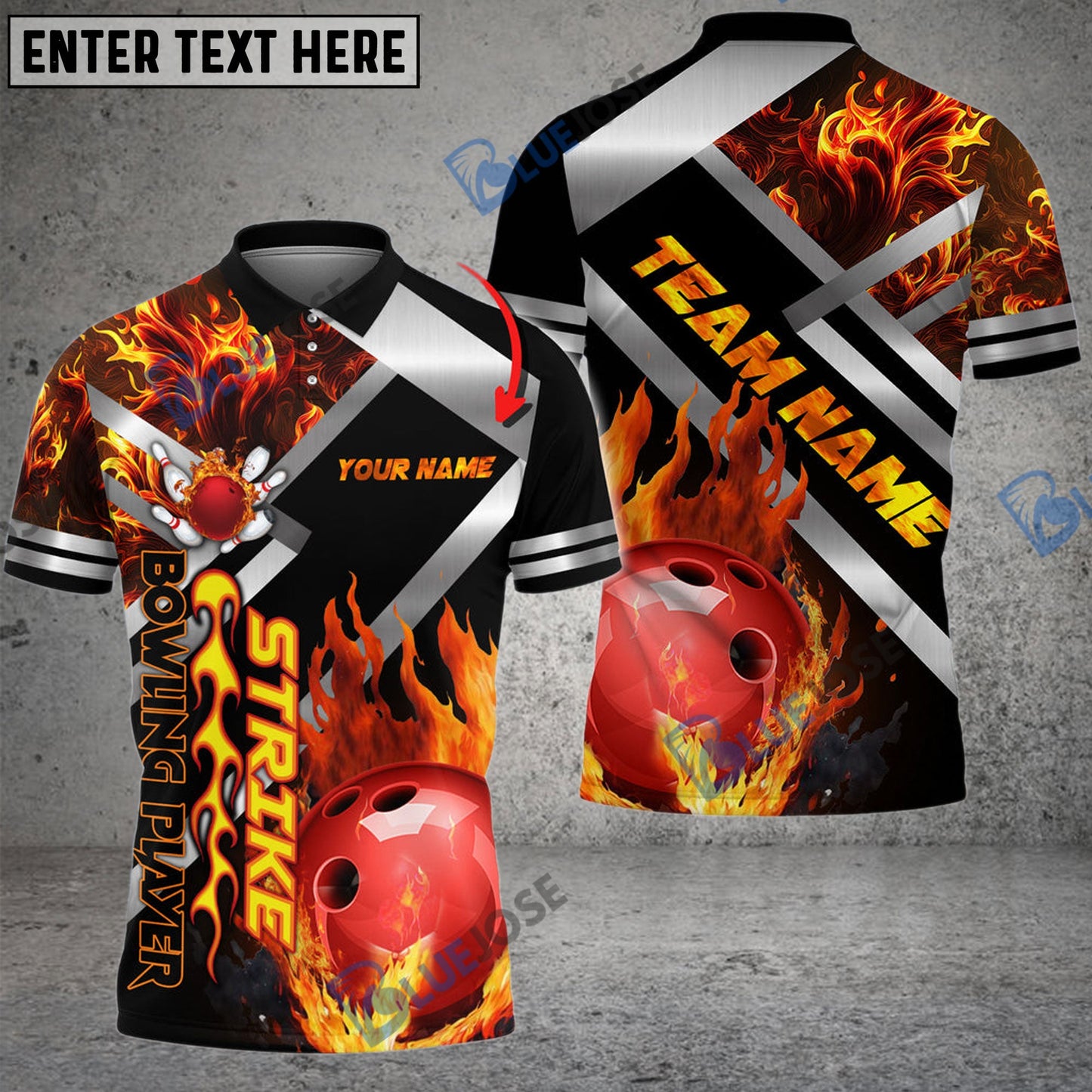 Frenzidea Bowling And Pins Magic Collision Customized Name 3D Shirt (4 Colors)