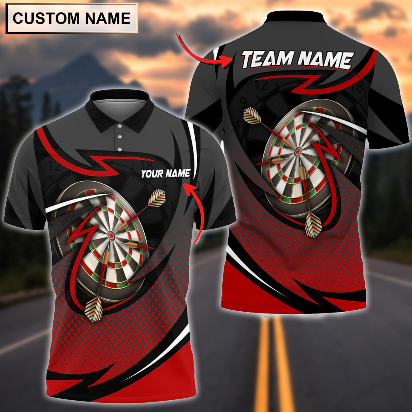 Frenzidea Breath Of Thunder Darts Board Personalized Name 3D Shirt