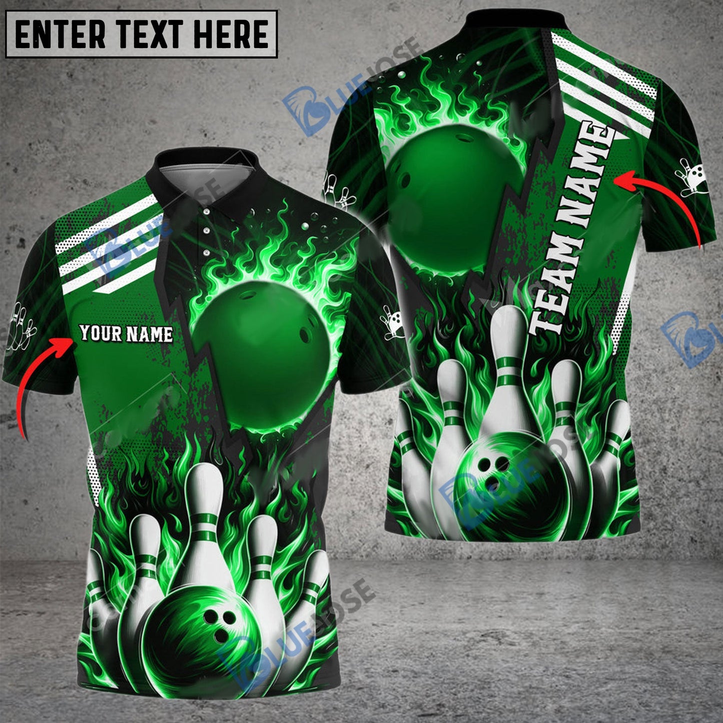 Frenzidea Bowling And Pins Solar Heat Customized Name 3D Shirt ( 6 Colors)