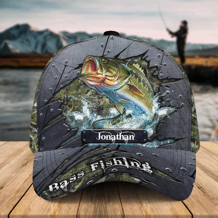 Frenzidea Personalized Fish Aholic Water Grass 3 Cap