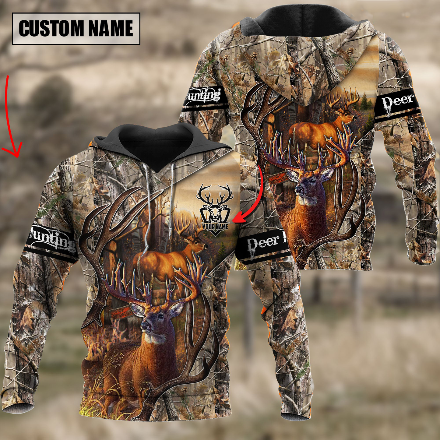 Frenzidea Deer Hunting Personalized 3D Shirts