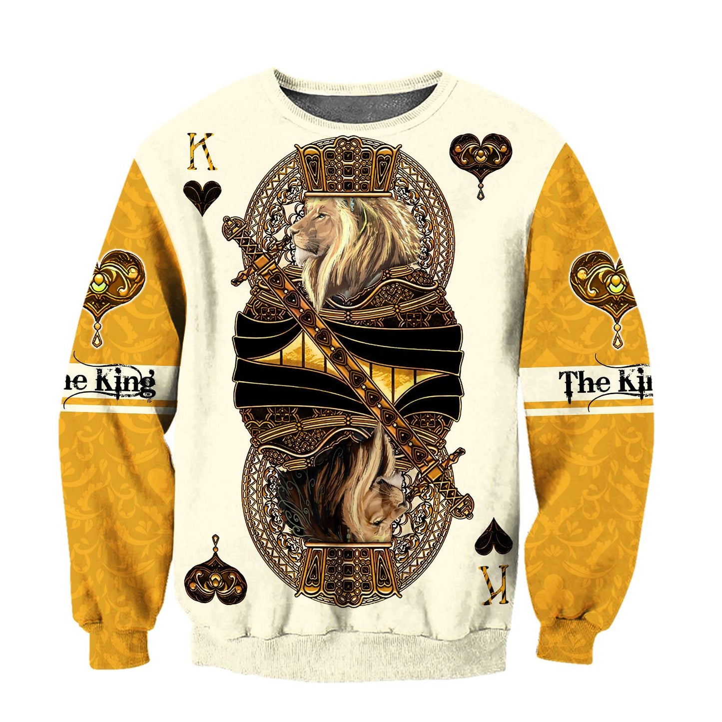Frenzidea Yellow Alpha King Heart Lion Polo Shirt