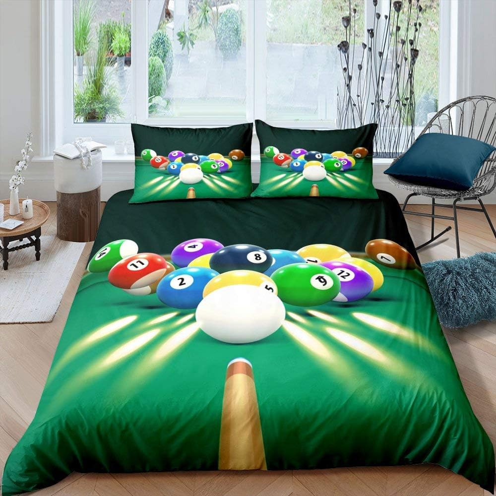 frenzidea Colorful Billiards Balls Bedding Set