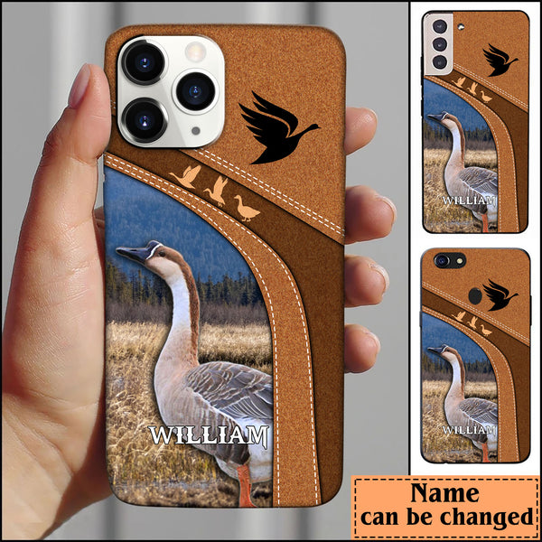 Frenzidea Leather Pattern Personalized Goose Phone Case