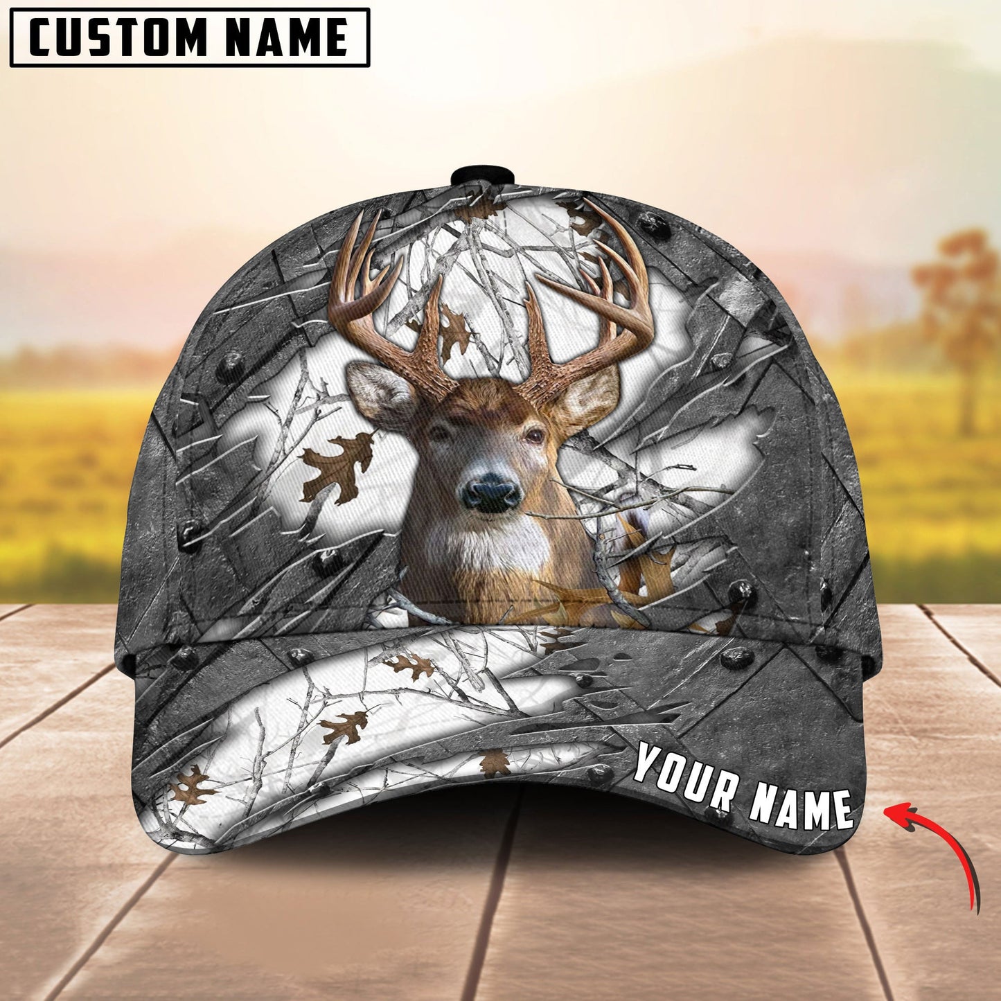 Frenzidea Deer Hunter Hunting Multicolor Personalized Cap
