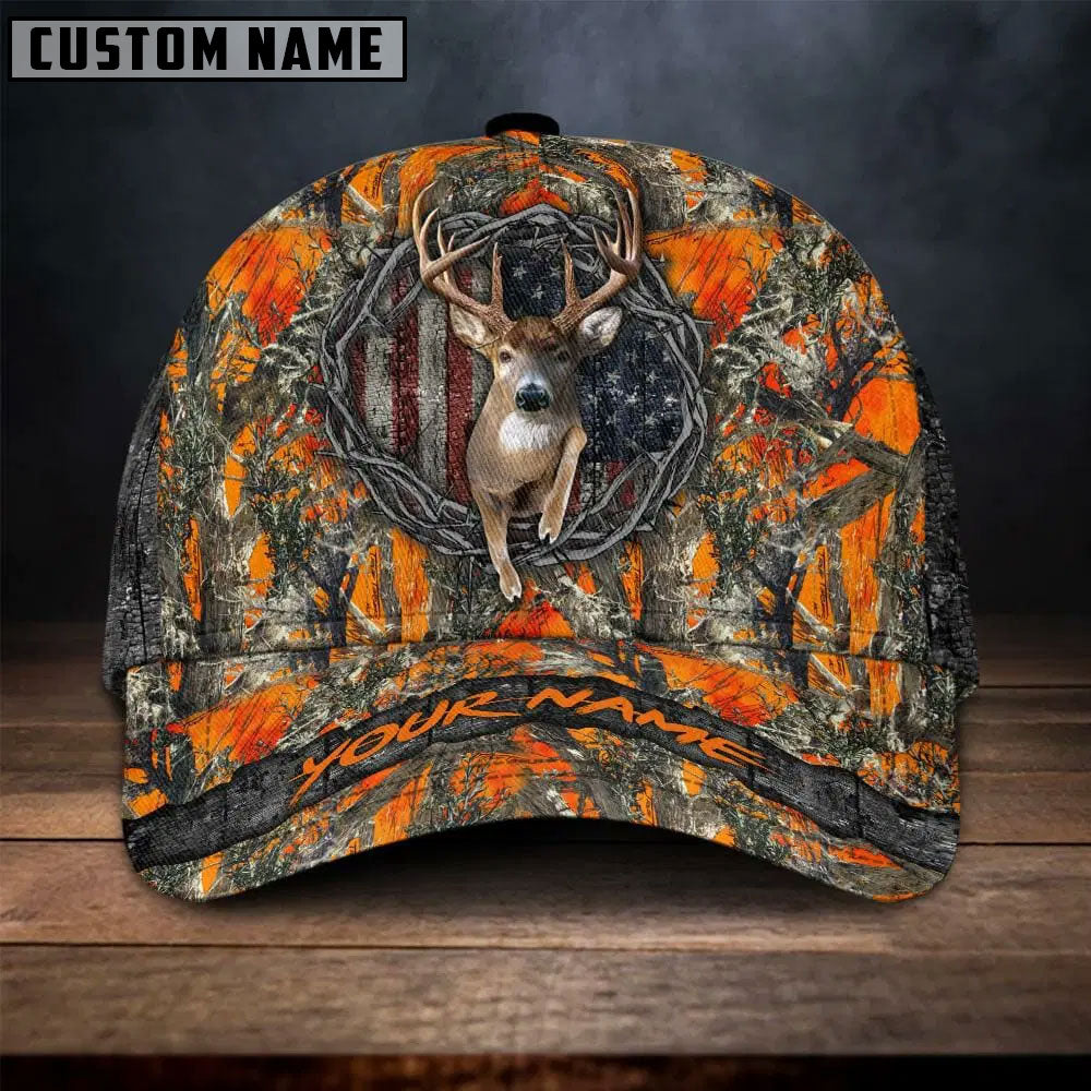 Frenzidea Awesome Deer Hunting Personalized Cap