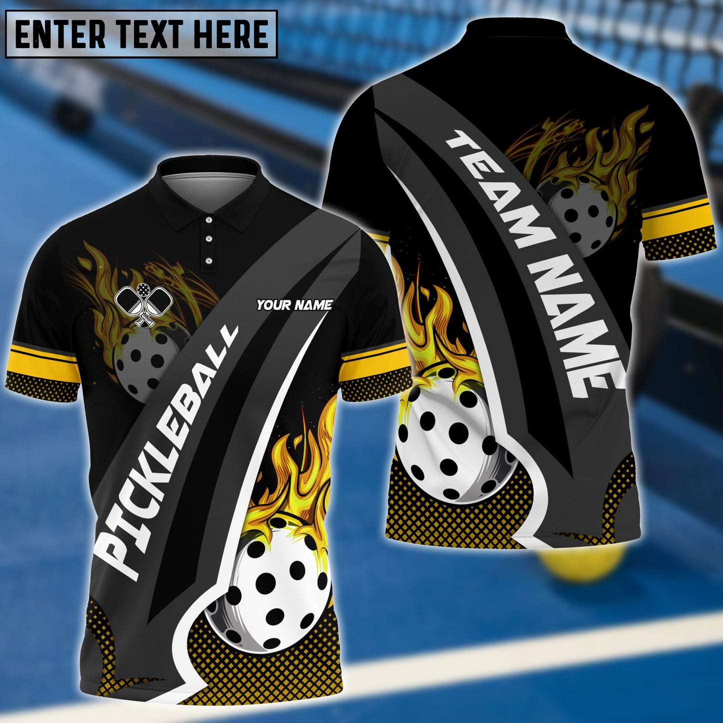 Frenzidea Pickleball Player Personalized Name, Team Name Unisex Shirt