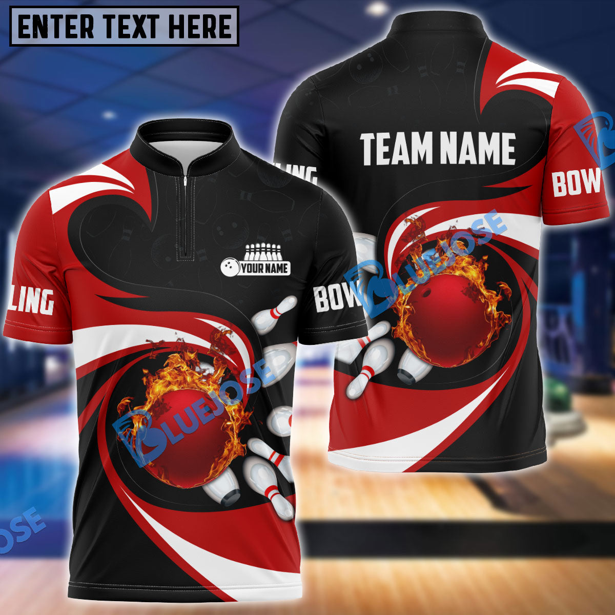 Frenzidea Bowling Ball And Pins Vortex Pattern Multicolor Customized Name 3D Shirt