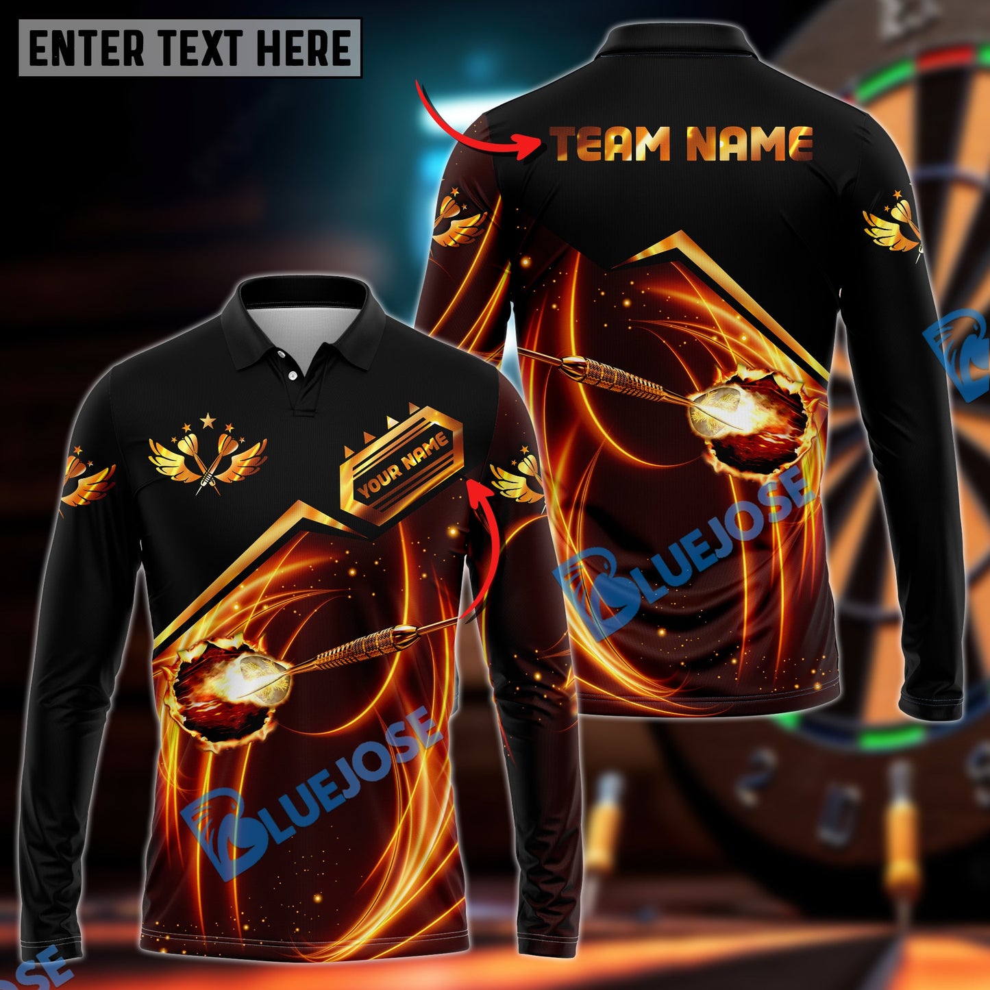 Frenzidea Dart Fire Personalized Name 3D Shirt