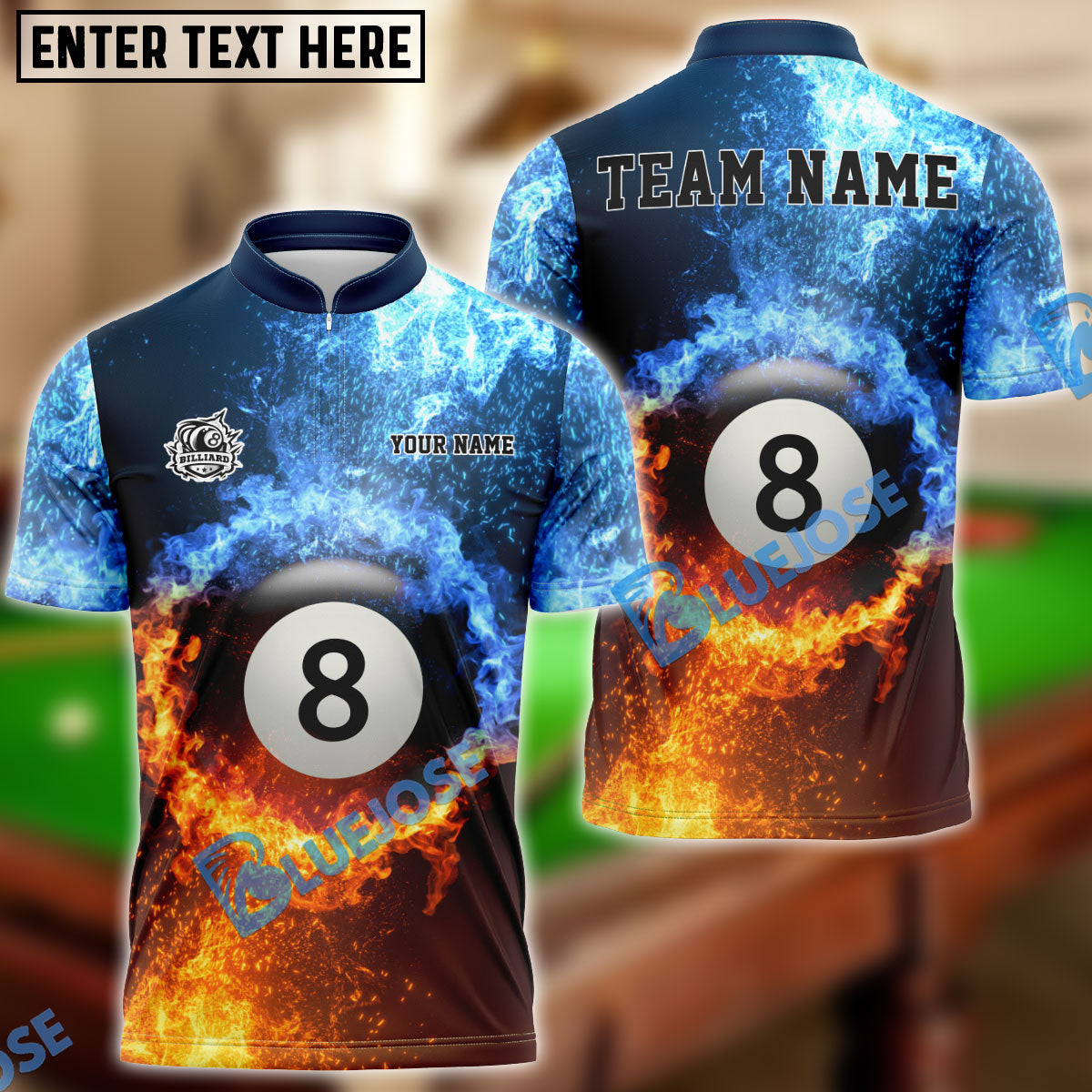 Frenzidea Billiards Fire Vs Ice Personalized Shirt