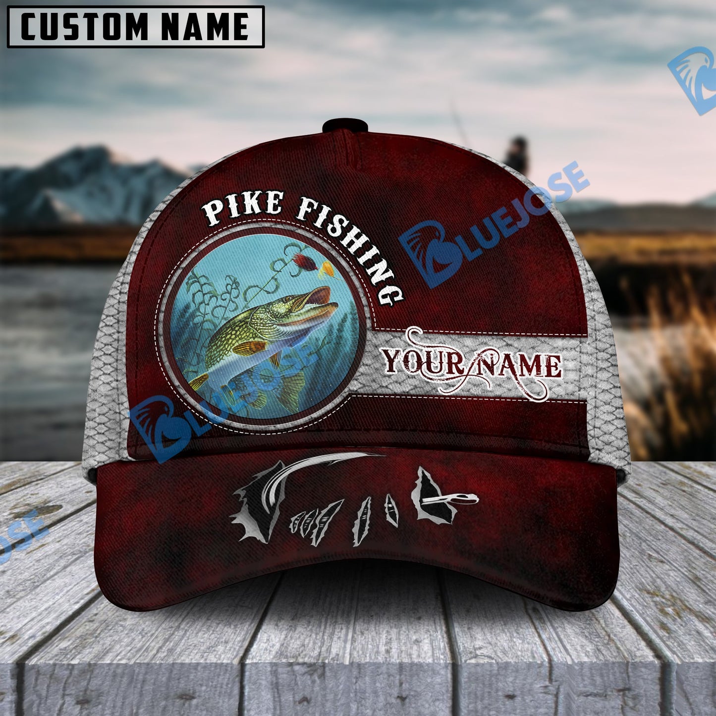 Frenzidea Happy Fishing Pike Fish Personalized Cap