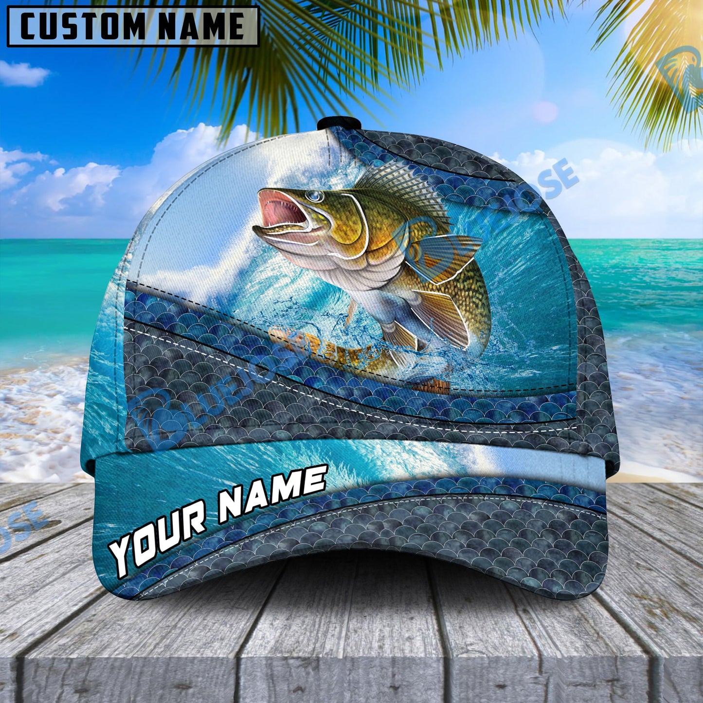 Frenzidea Magic Walleye Fishing Personalized Cap