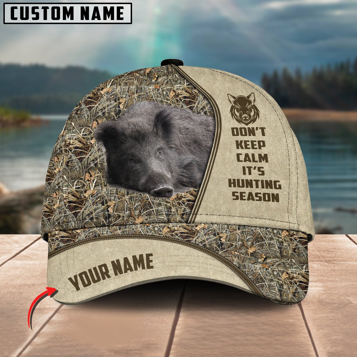 Frenzidea Boar Hunting Personalized Cap