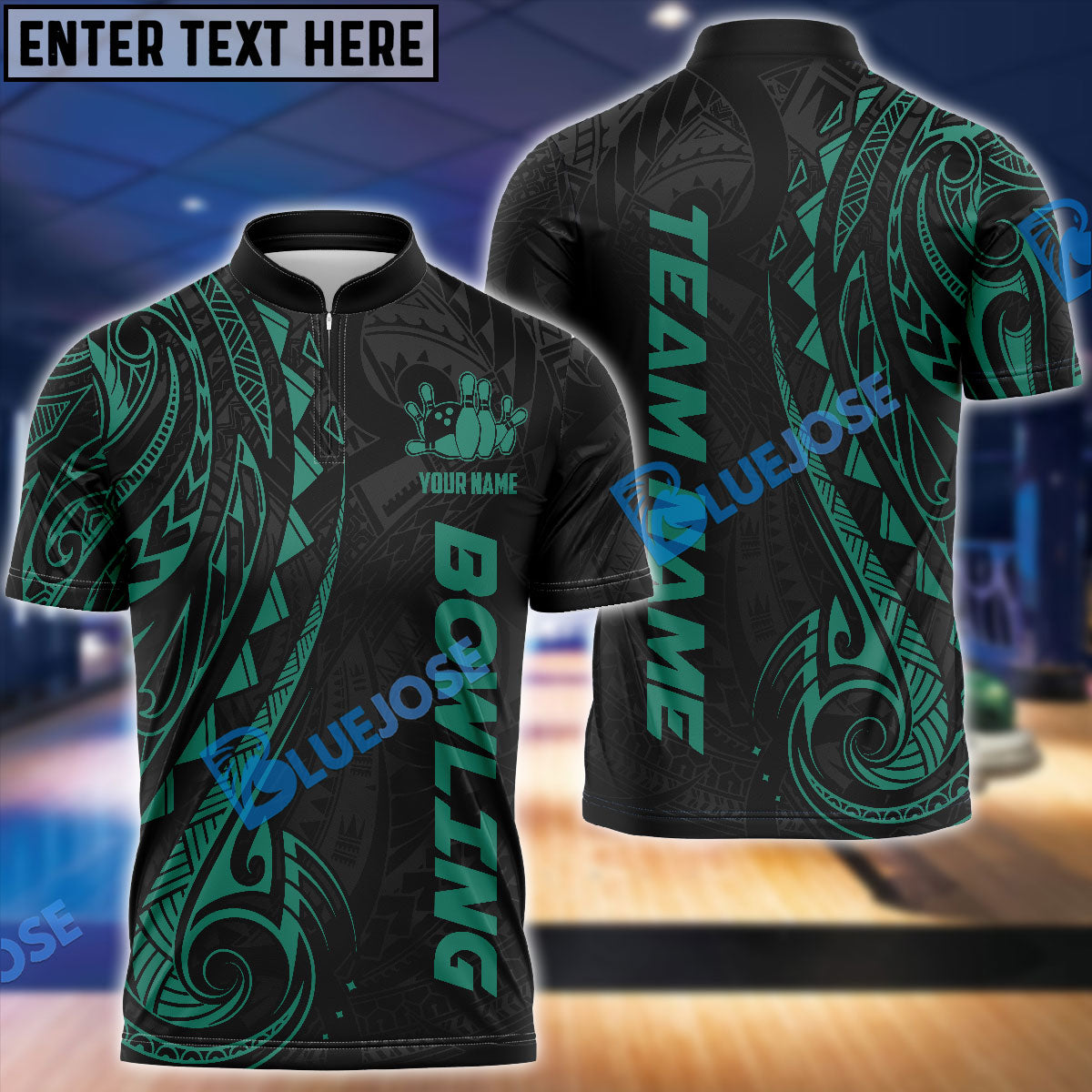 frenzidea Bowling And Pins Maori Customized Name 3D Shirt (4 Colors)