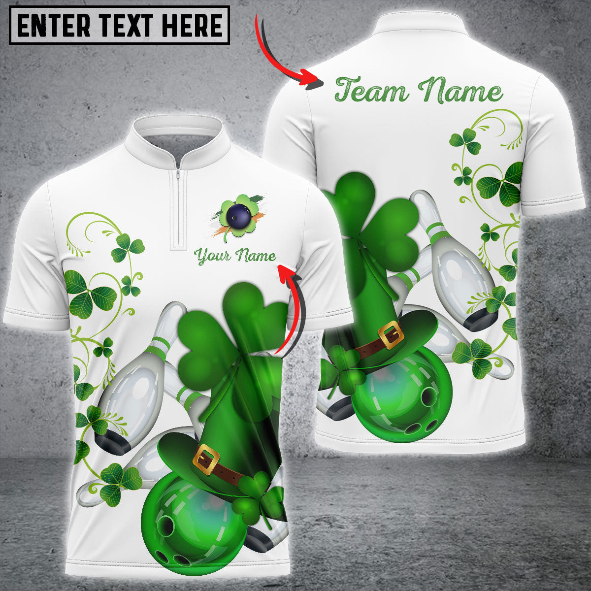 Frenzidea Bowling 4 Leaf Clover Personalized Shirt