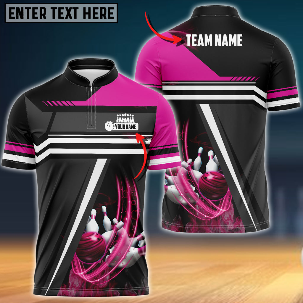 Frenzidea Bowling And Pins Spinning Multicolor Option Customized Name 3D Shirt
