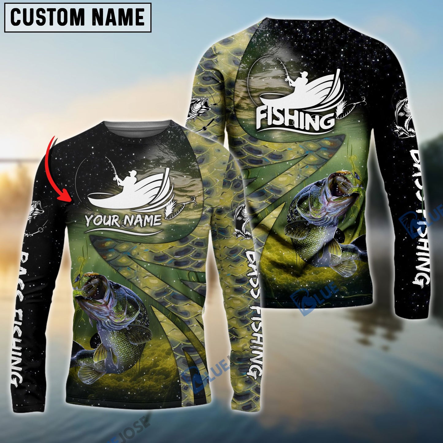 Frenzidea Fishing Bass Skin Customize Name 3D Shirts