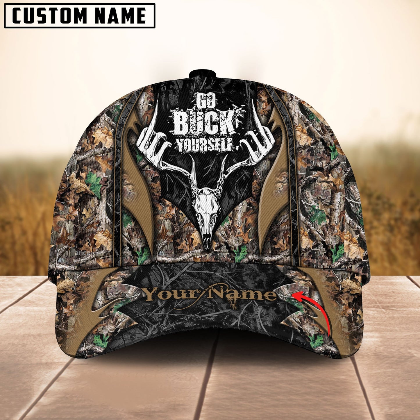 Frenzidea The Best Of Go Buck Yourself Hunting Personalized Cap