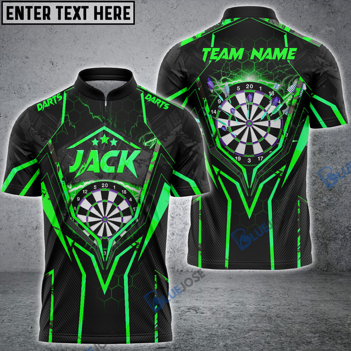 Frenzidea Darts Thunder Personalized Name, Team Name 3D Shirt (6 Colors)