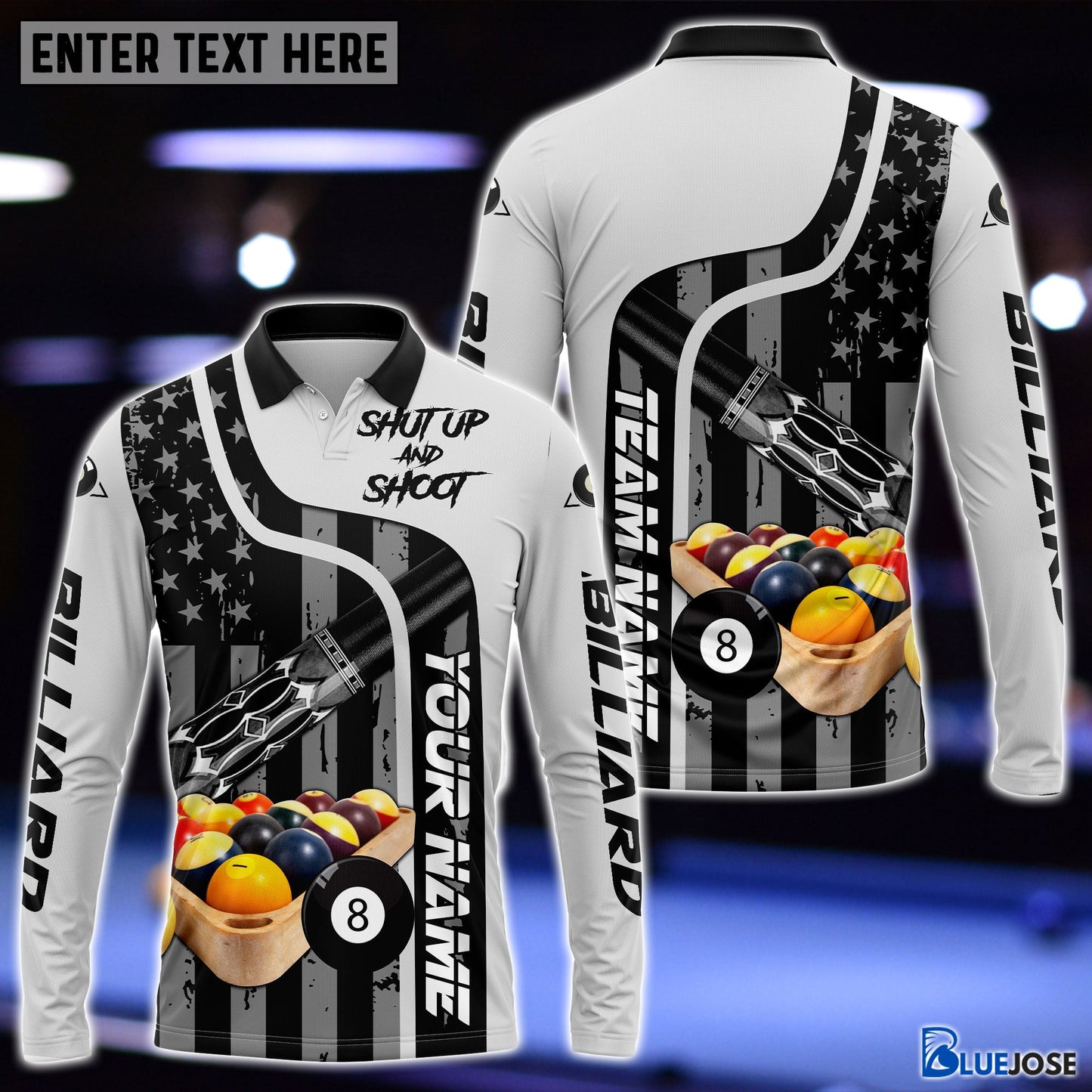 Frenzidea Billiards Expertise Personalized Name, Team Name 3D Shirt