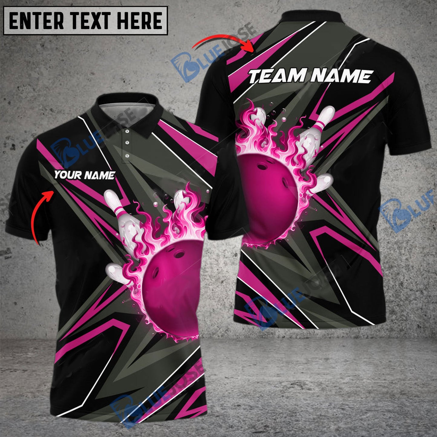 Frenzidea Bowling And Pins Shockwave Customized Name 3D Shirt ( 6 Colors)