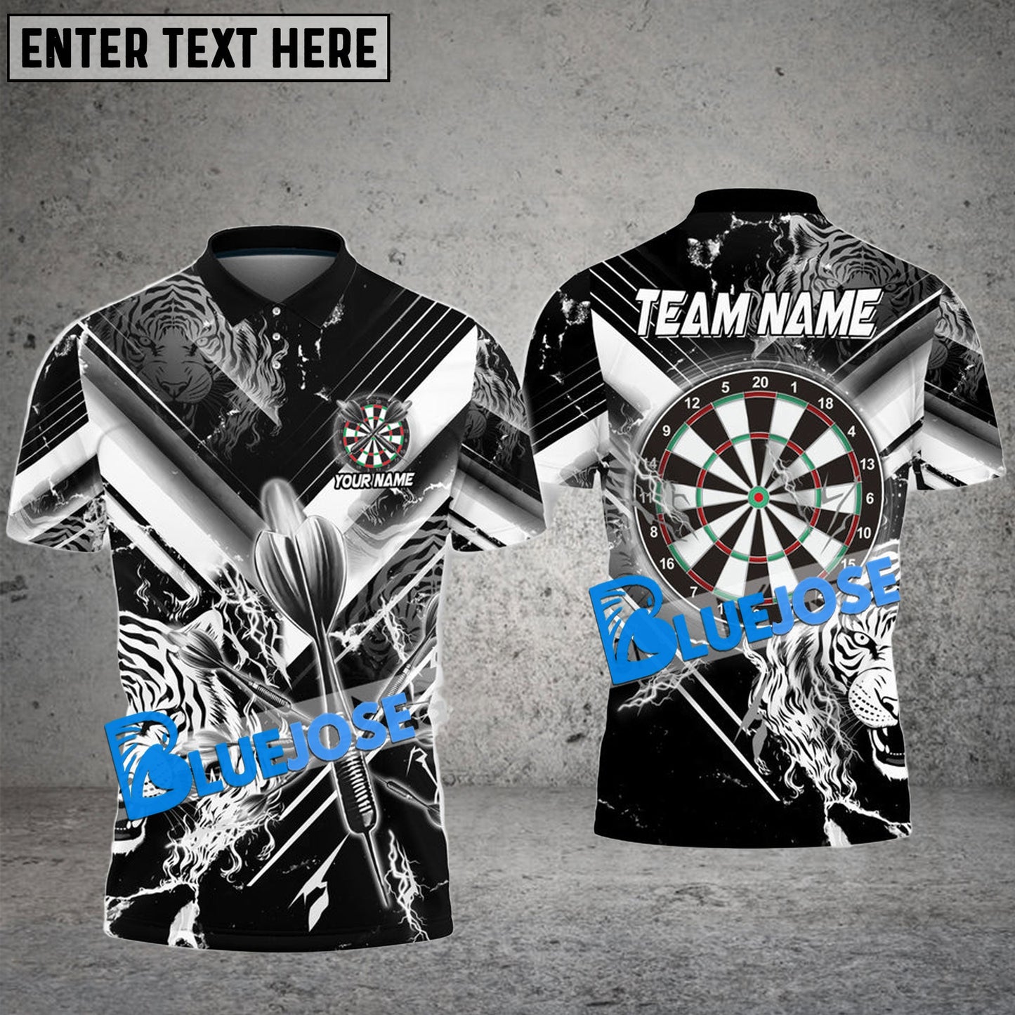 Frenzidea Darts Tiger Legend Personalized Name, Team Name 3D Shirt ( 6 Colors)