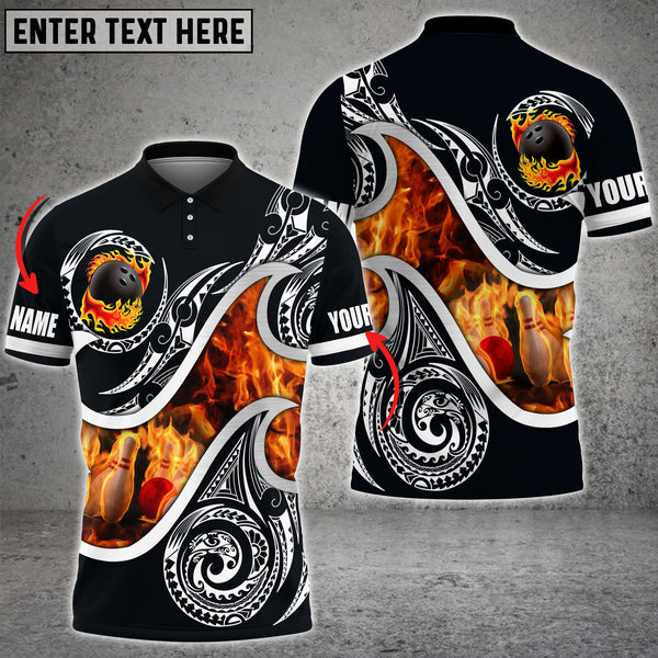 Frenzidea Strong Fire Pattern Premium Customized Name 3D Shirt