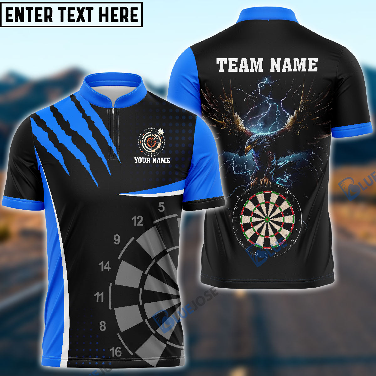 Frenzidea Eagle Darts Board Personalized Name, Team Name 3D Shirt (6 Colors)