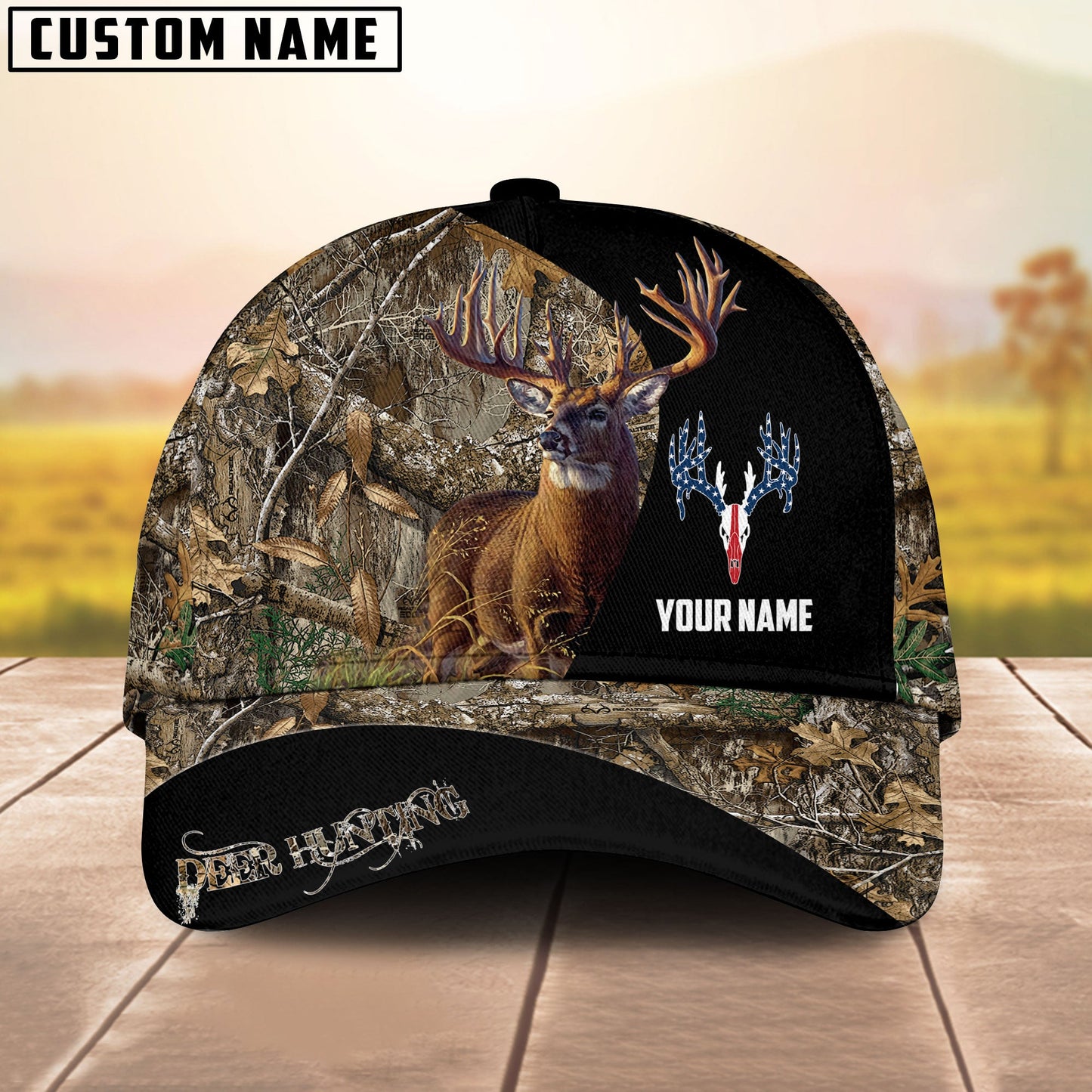 Frenzidea Personalized Deer Hunting Camo Classic Cap