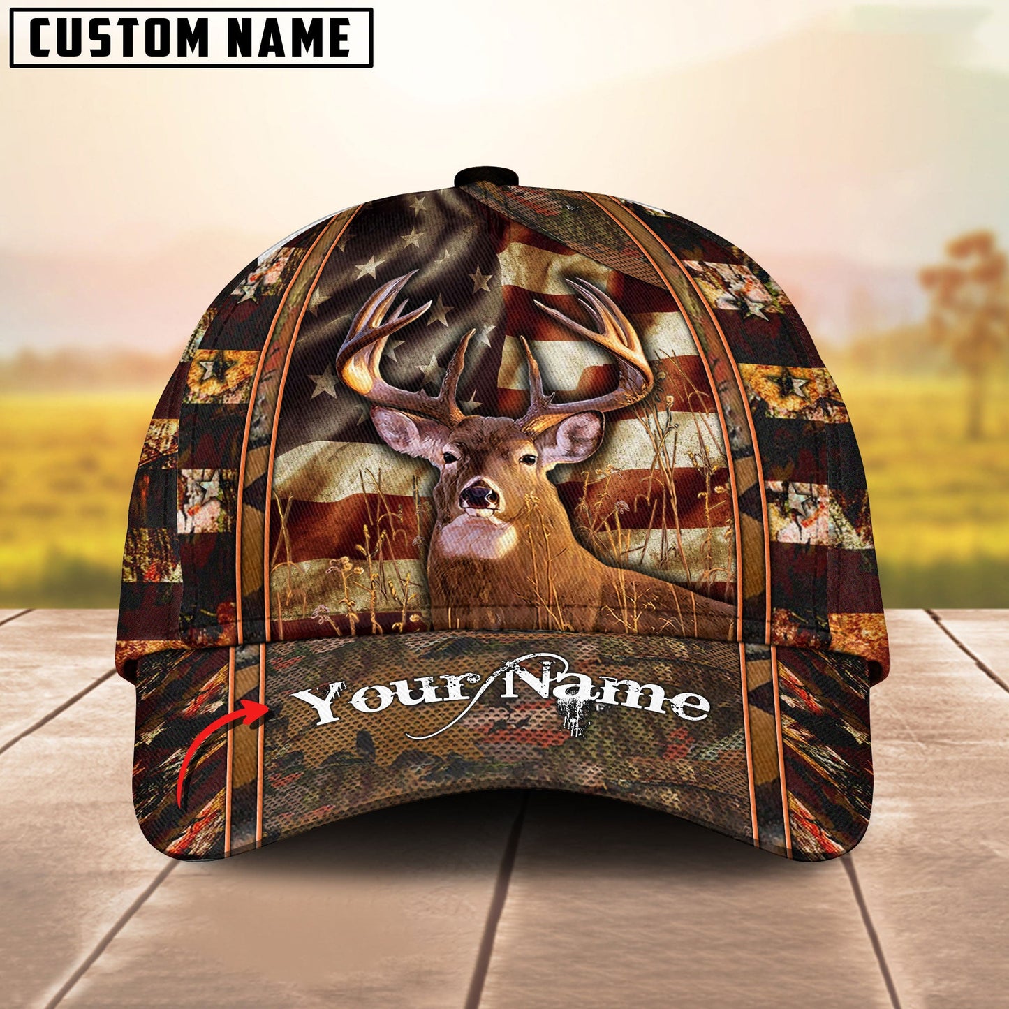 Frenzidea Personalized Name Deer Hunting Classic Cap