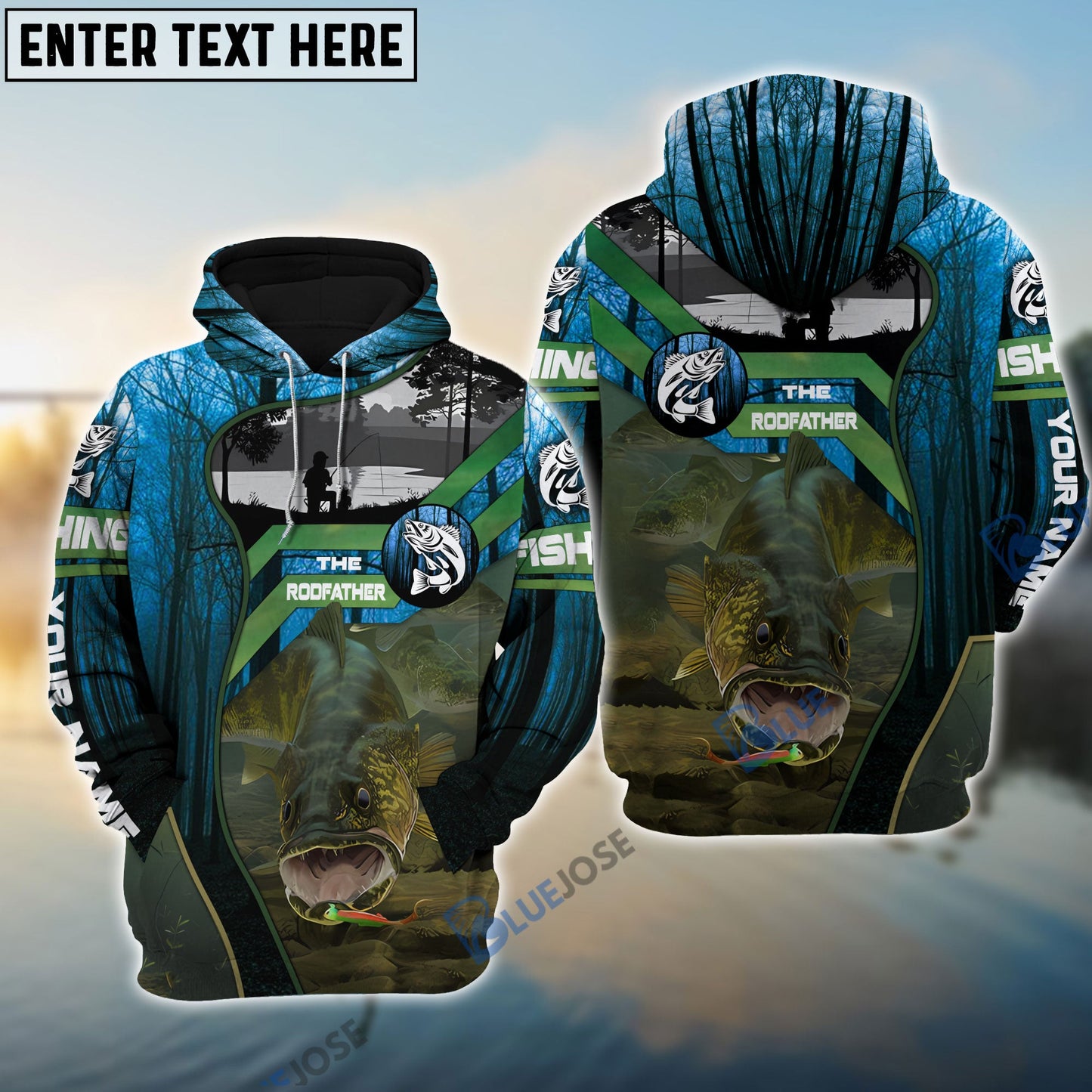 frenzidea Personalized Walleye Fishing 3D Hoodie