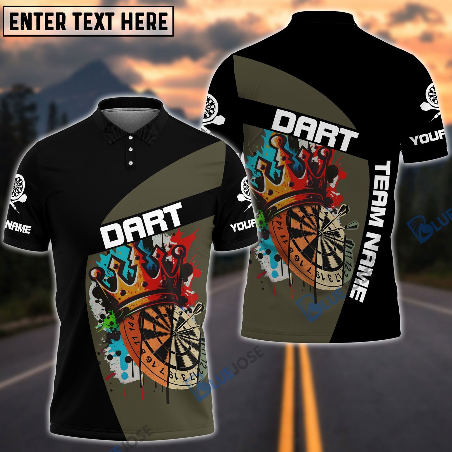 Frenzidea King Of Dart Personalized Name 3D Shirt