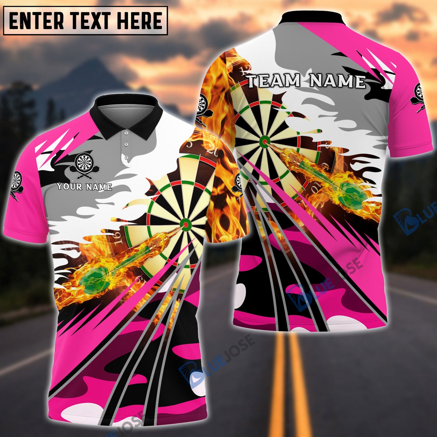 Frenzidea Dart Personalized Name, Team Name 3D Shirt (4 Colors)