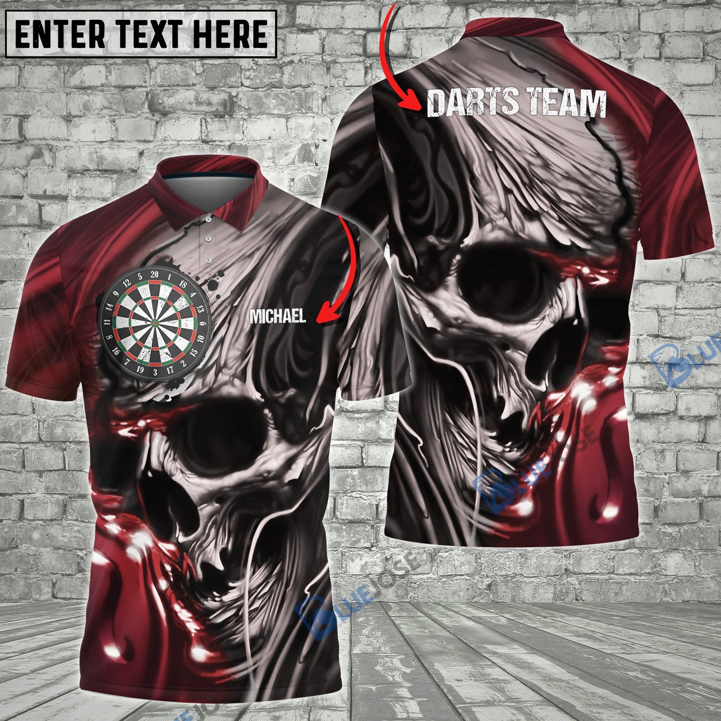 Frenzidea Skull BR Custom Darts Shirts