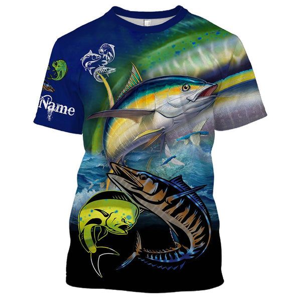 frenzidea Mahi-Mahi, Wahoo, Tuna Customize Name 3D Hoodie