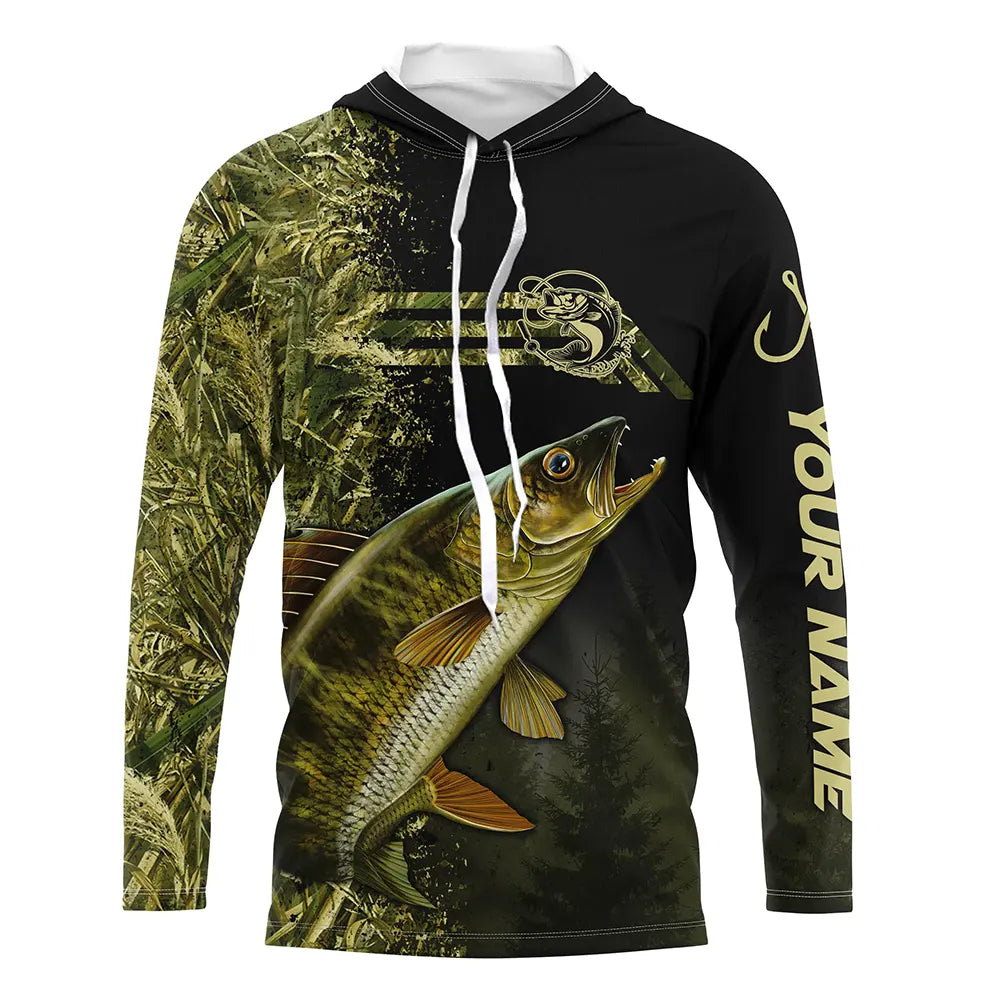 Frenzidea Custom Walleye Fishing Camouflage Personalized Walleye 3D Shirts