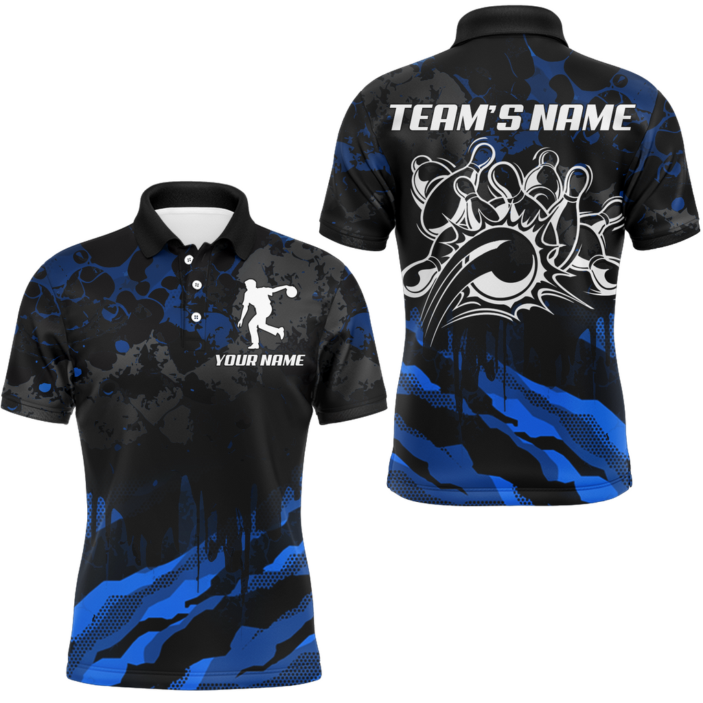 Frenzideas Camo Bowling Premium Multicolor Customized Name 3D Shirt (5 Colors)