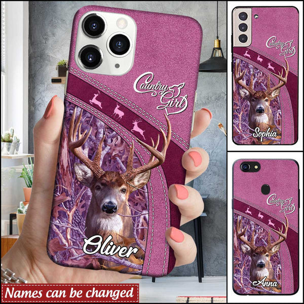 Frenzidea Country Girl Love Deer Hunting Personalized Name Phone Case