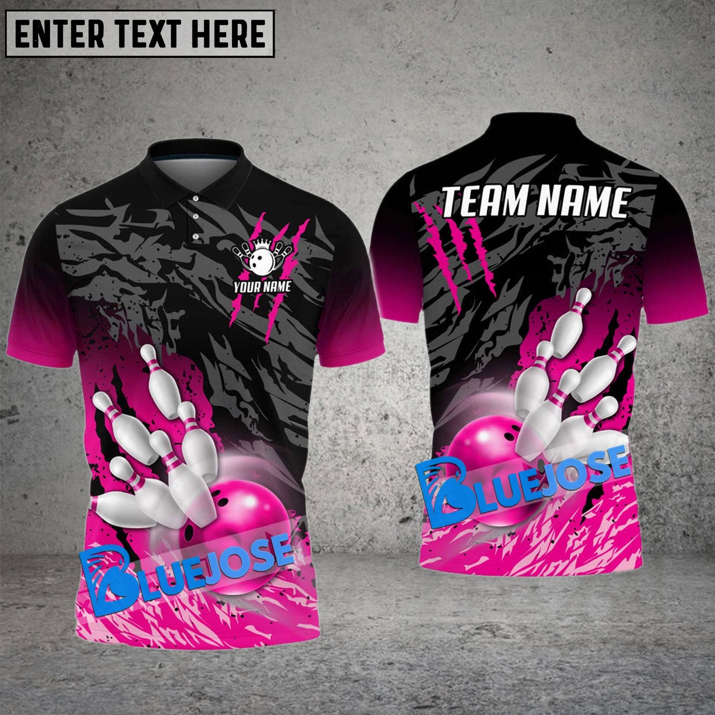 Frenzideas Bowling And Pins Scratch Customized Name 3D Shirt ( 8 Colors)