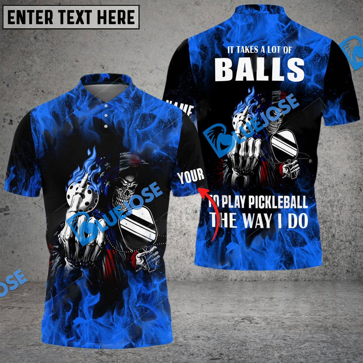 Frenzidea Pickleball Skull Personalized Unisex Shirt
