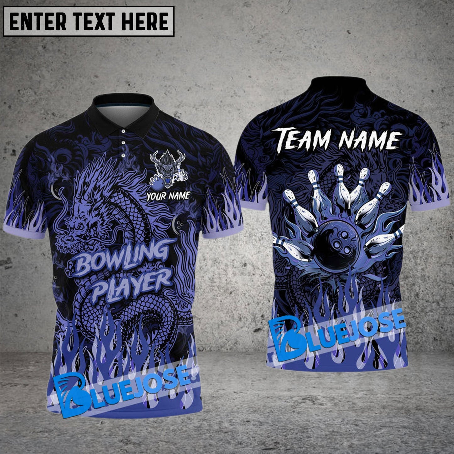 Frenzideas Bowling And Pins Upper High Dragon Customized Name 3D Shirt ( 6 Colors)
