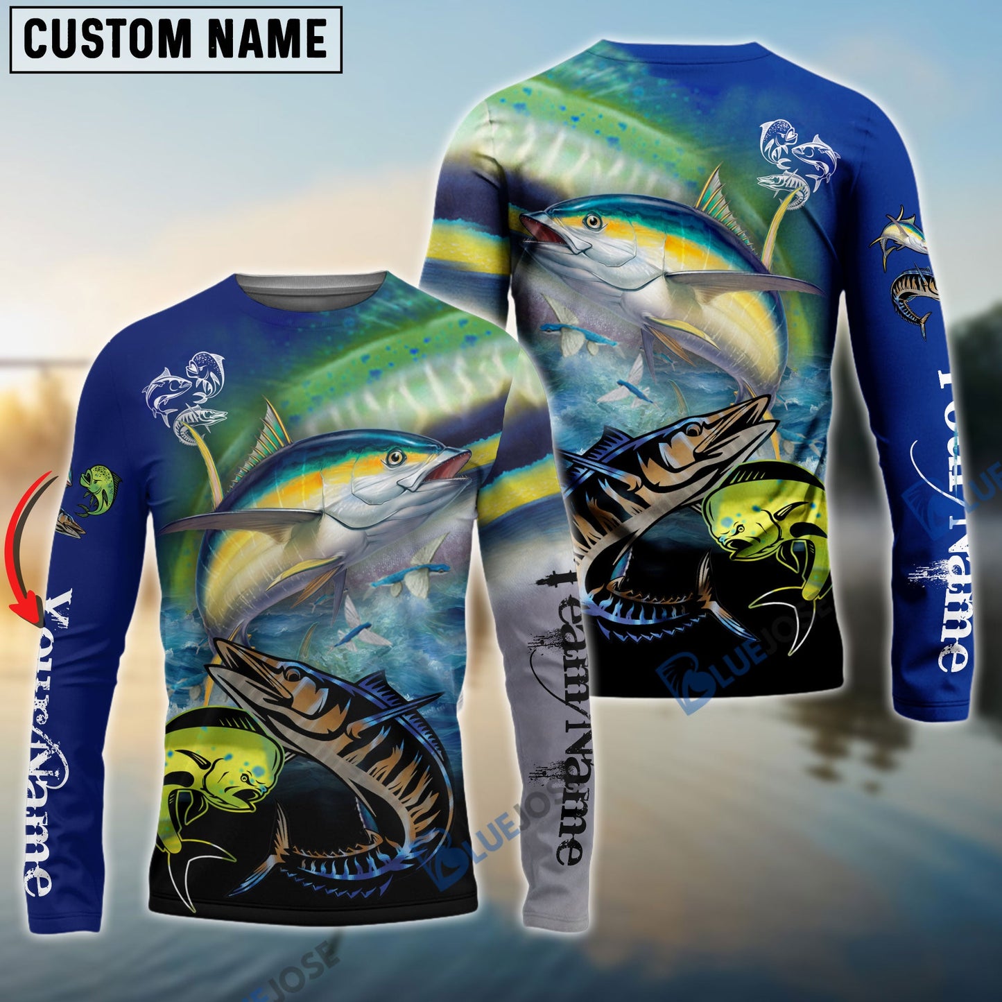 frenzidea Love Fishing Customize Name, Team Name 3D Shirts