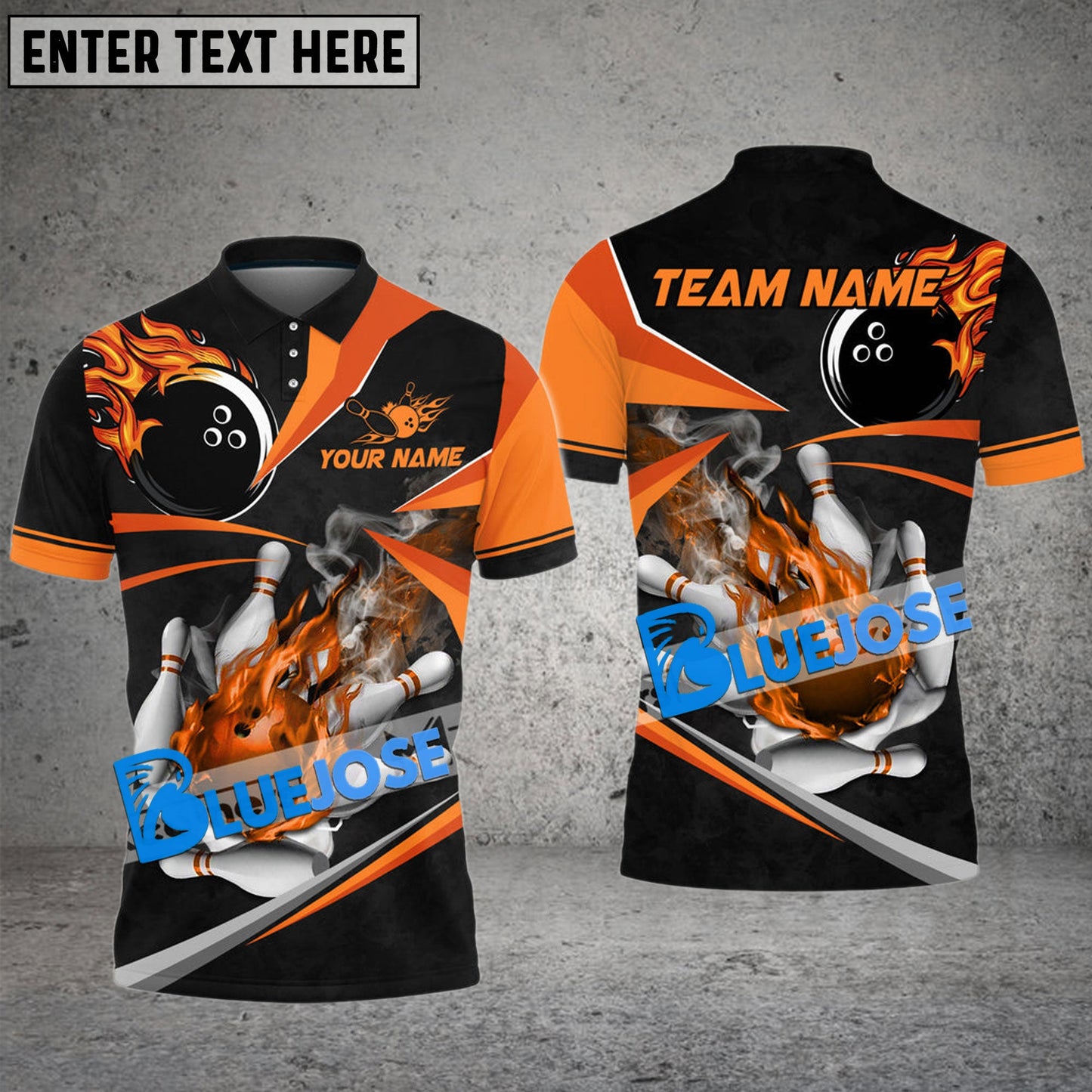 Frenzidea Bowling And Pins Flame On The Floor Customized Name 3D Shirt (4 Colors)