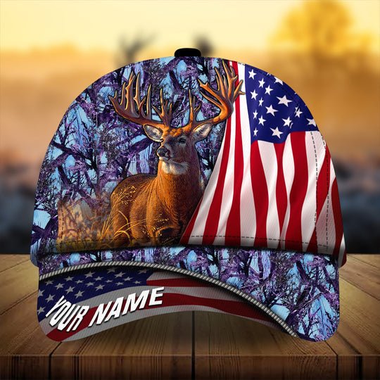 Frenzidea Premium Florapunk Flag Deer Hunting Personalized Cap