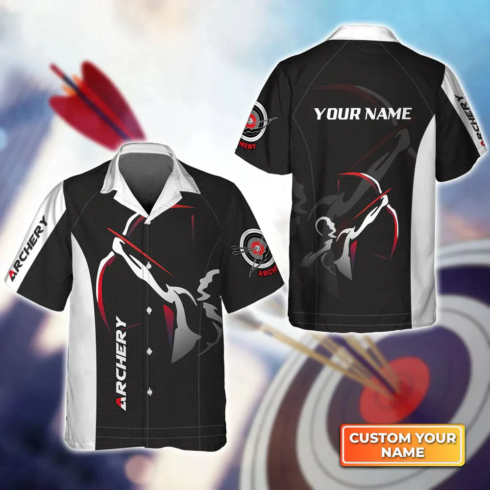 Frenzidea National Archery Team Personalized Name 3D Hawaiian Shirt